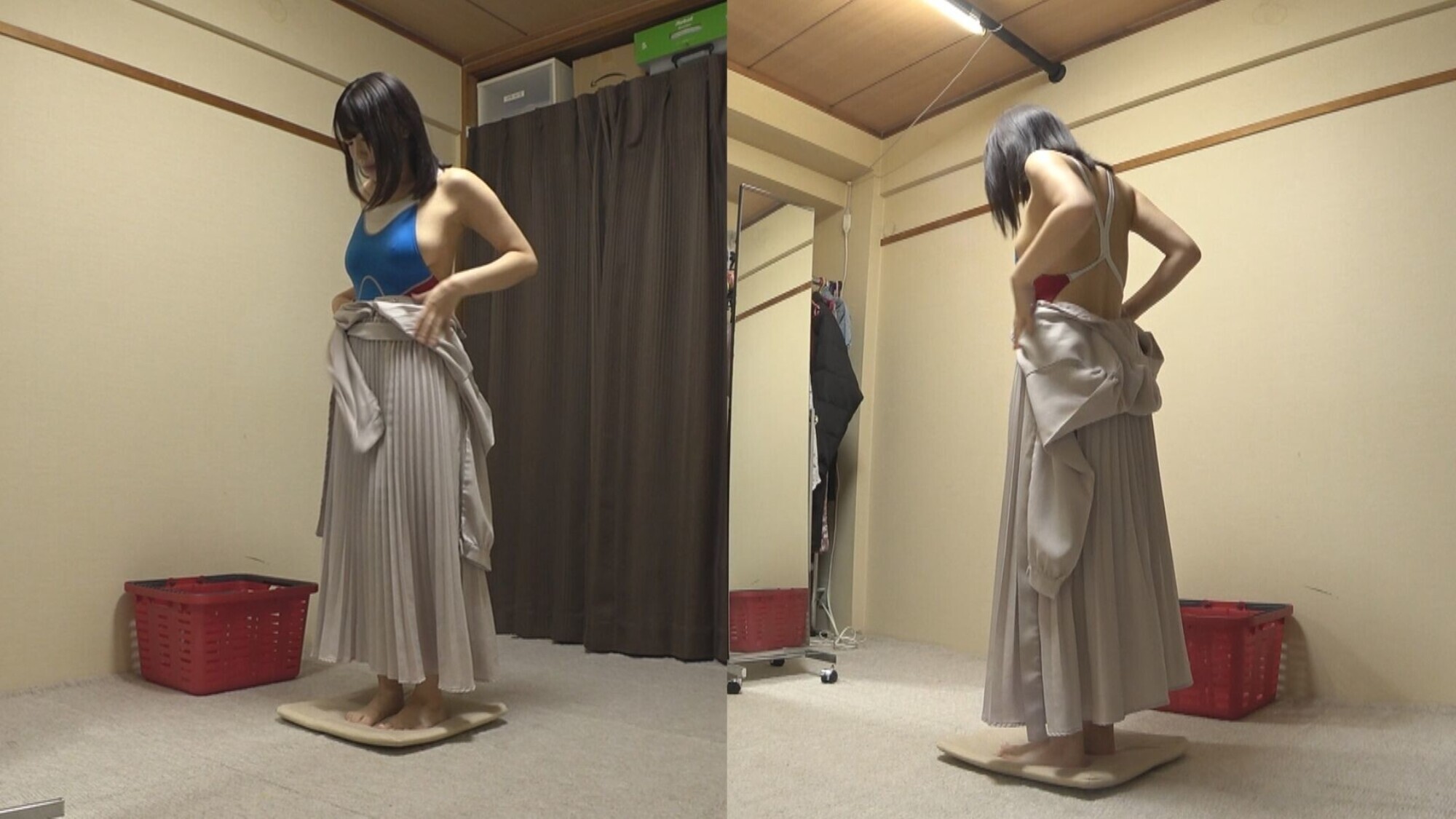 「碧那美海 濡れてテカってピッタリ密着 神競泳水着 可愛い女子の競泳水着姿をじっとりと堪能！着替え撮影から始まり貧乳から巨乳にパイパン、ハミ毛、ジョリワキ等のフェチ接写やローションソーププレイや競泳水着ぶっかけ等を完全着衣で楽しむAV」のサムネイル