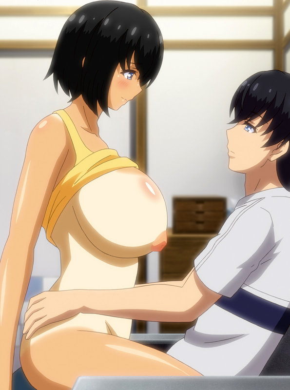 「【巨乳幼なじみ】スクール水着の日焼け跡がエロい田舎娘と中出しオナニー鑑賞【競泳水着】」のサンプル画像14枚目