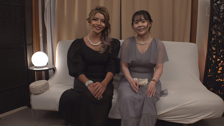 「【素人】黒咲さん＆桜庭さんの初撮り体験！E★素人DXで魅せる恥じらいプレイ」のサムネイル