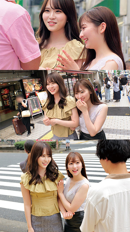 「美少女じゅん＆りのが童貞くんと3P騎乗位で中出し体験！ナンパ企画で夢の4Pも」のサンプル画像1枚目