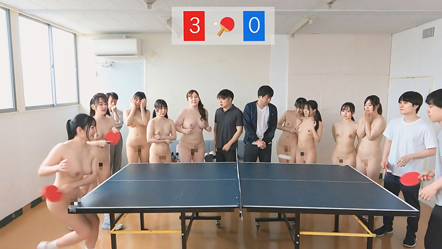 「【素人企画】全裸卓球で感度覚醒！女子部員が男子の前で羞恥プレイ【スポーツコスプレ】」のサンプル画像6枚目
