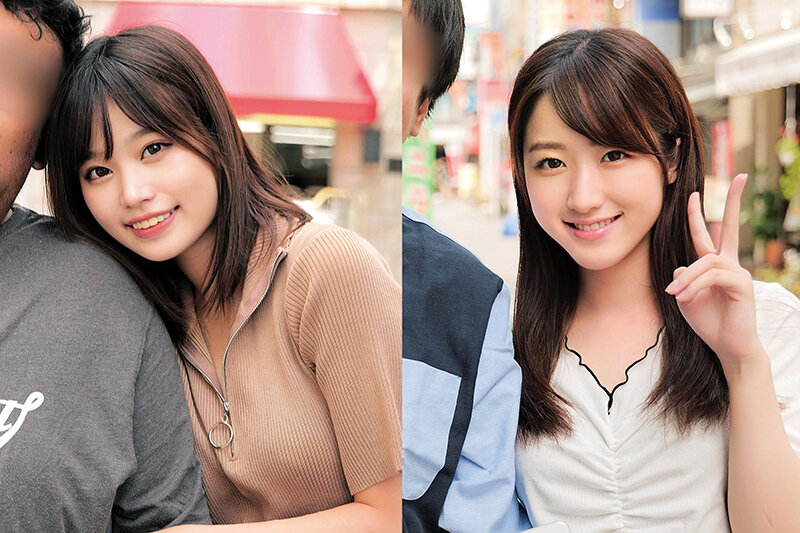 「【素人女子大生】巨乳カップルがNTR企画に挑戦！彼氏の前で寝取られ中出しされる過激ゲーム」のサムネイル